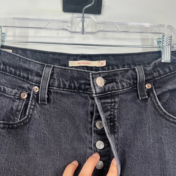 Levi’s Ribcage Boot Cut Jeans Button Fly High Rise - Picture 3 of 8